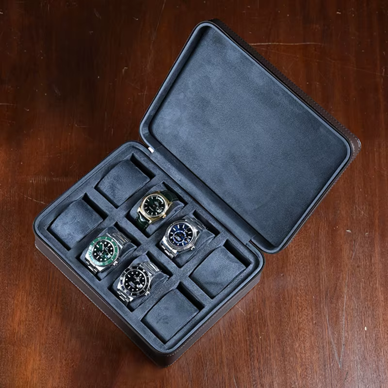 Boîte de montre en cuir