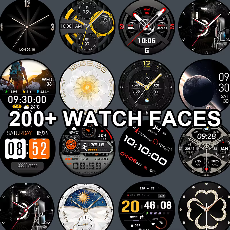 FIDI GPS 6-Satellites montre intelligente 1.32 "HD AMOLED affichage GPS intégré Bluetooth appels téléphoniques sport 5ATM étanche Smartwatch