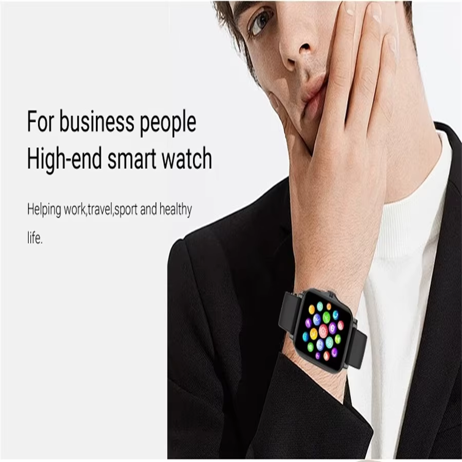 Montre intelligente multifonction Message Lecture de musique Cadran Appel Écran tactile Smartwatch pour femmes Hommes Montres de sport pour Android IOS