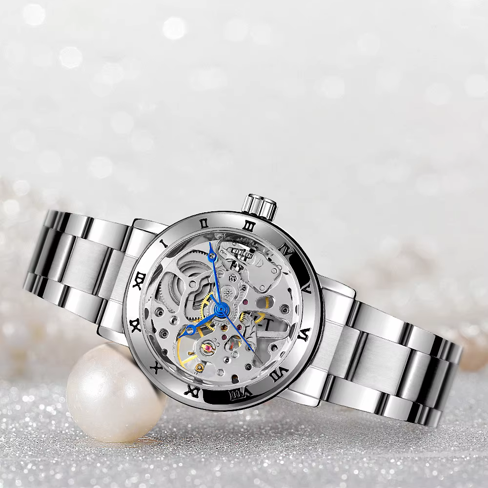 WINNER – montre mécanique squelette pour femmes