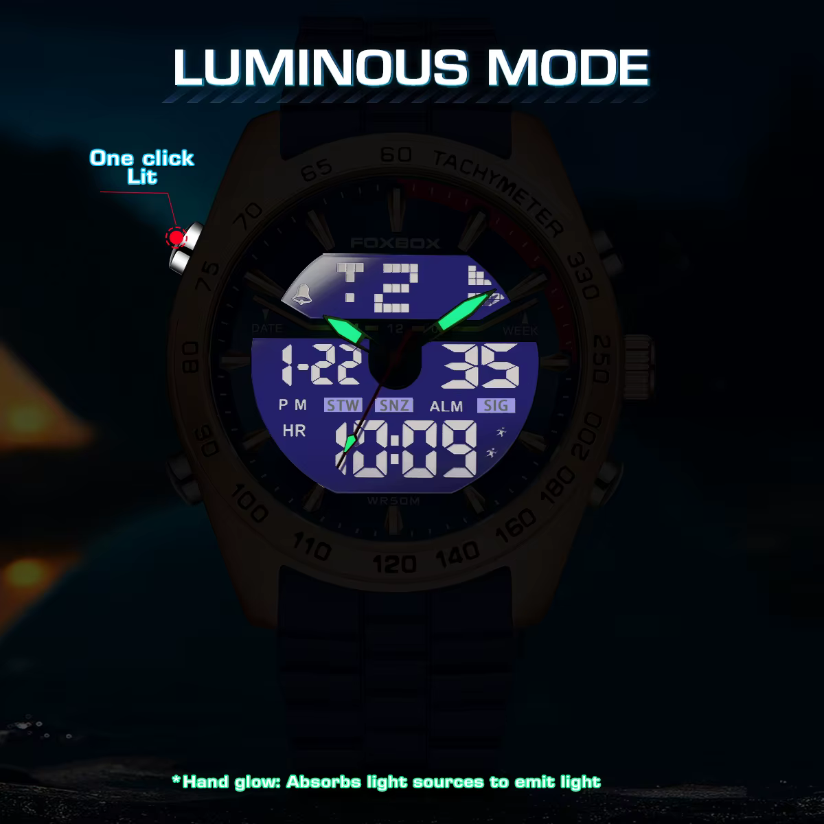 Nouveau FOXBOX mode montres militaires pour hommes de luxe Original sport chronographe montre Cadeau d'horloge de montre-bracelet à quartz étanche