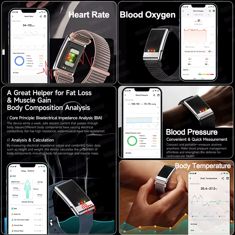 2026 nouveau ECG santé Bracelet intelligent hommes femmes fréquence cardiaque pression artérielle lipides sanguins acide uriculaire IP68 étanche Sport montres intelligentes