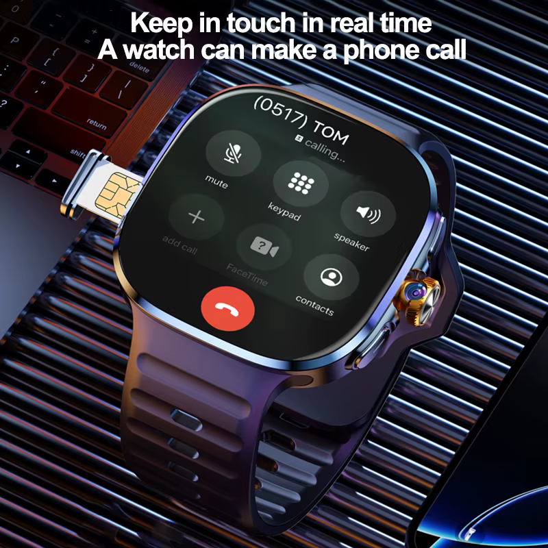 8GB + 128GB RAM 5G/4G Android 9.0 montre intelligente 2.4 pouces AMOLED 2100mah batterie 900W caméra GPS WIFI Google APPS télécharger Smartwatch