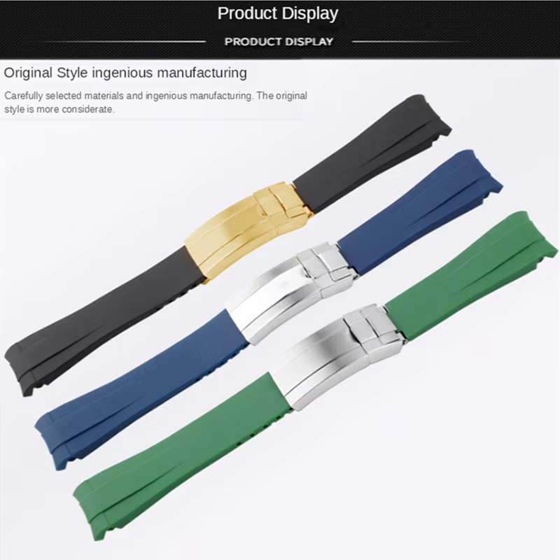 Bracelet de montre en caoutchouc de silicone