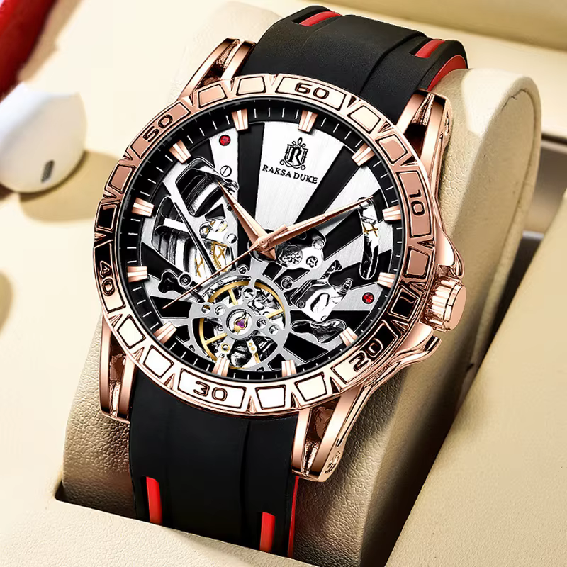 Tourbillon mécanique montre pour hommes de luxe Design de mode décontracté automatique sport étanche homme montre-bracelet Relogio Feminino