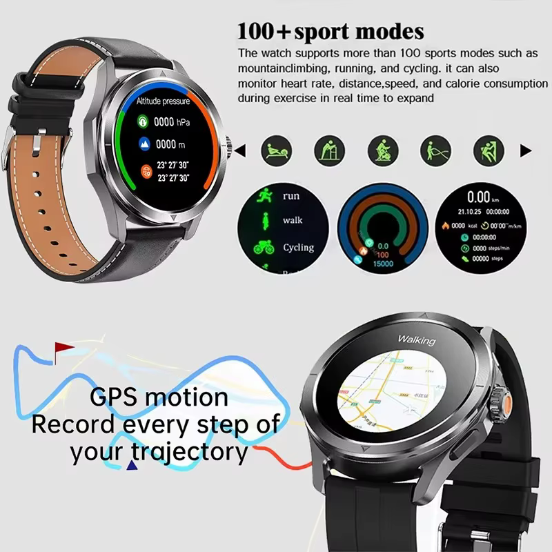 Nouveau pour Xiaomi S4 Ultra Sports de plein air montre intelligente hommes 1.53 pouces AMOLED NFC GPS boussole fréquence cardiaque étanche BT appel Smartwatch