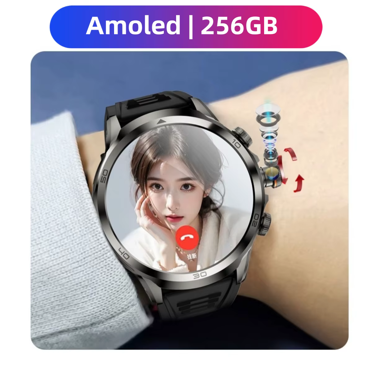 Montre connectée 5G Full Netcom pour hommes