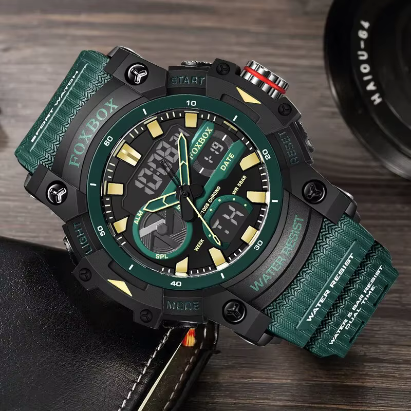 LIGE mode montres numériques pour hommes haut de gamme de luxe militaire Montre étanche