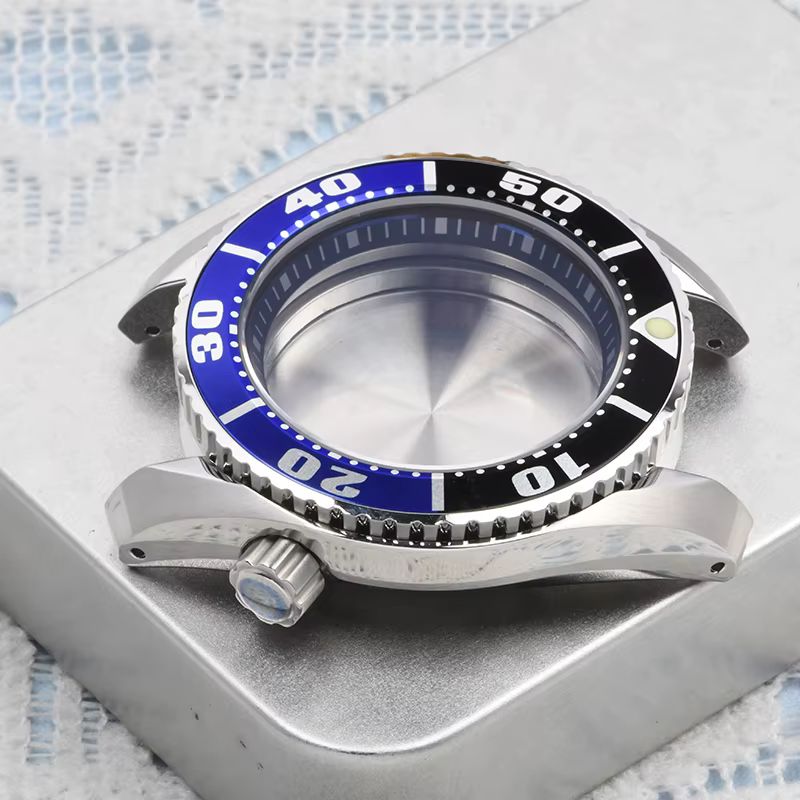 HEIMDALR pièces de montre solide 42mm acier inoxydable poli SBDC/boîtier Sumo bleu noir lunette saphir adapté au mouvement NH35/36
