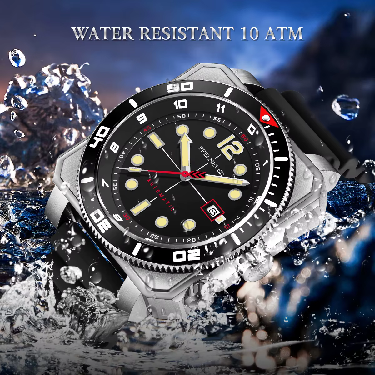 Montre de plongée automatique FeelNever 8215 pour homme