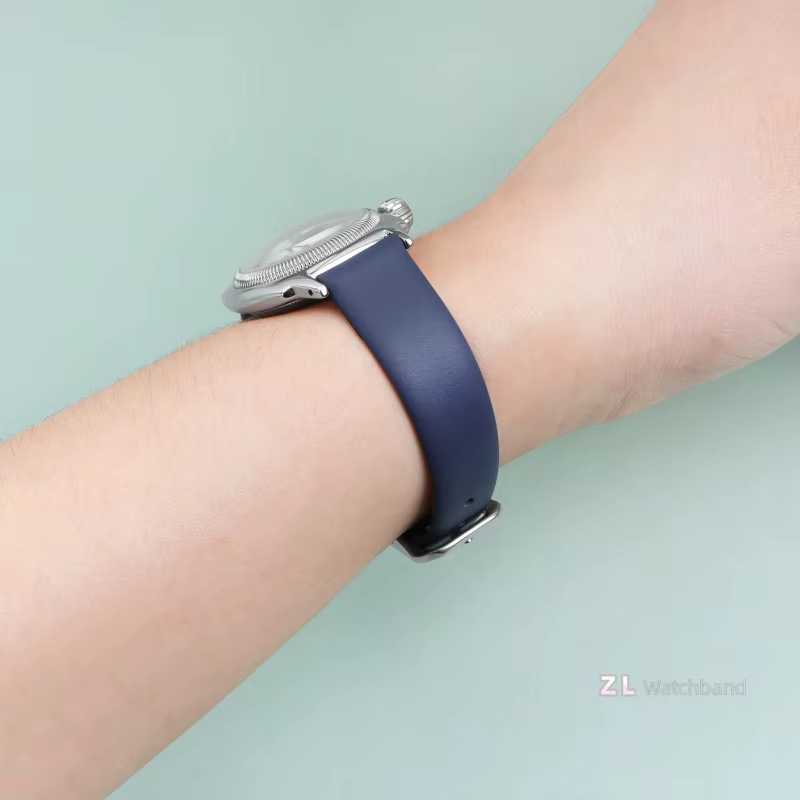 Bracelet de montre rétro en cuir véritable pour femme