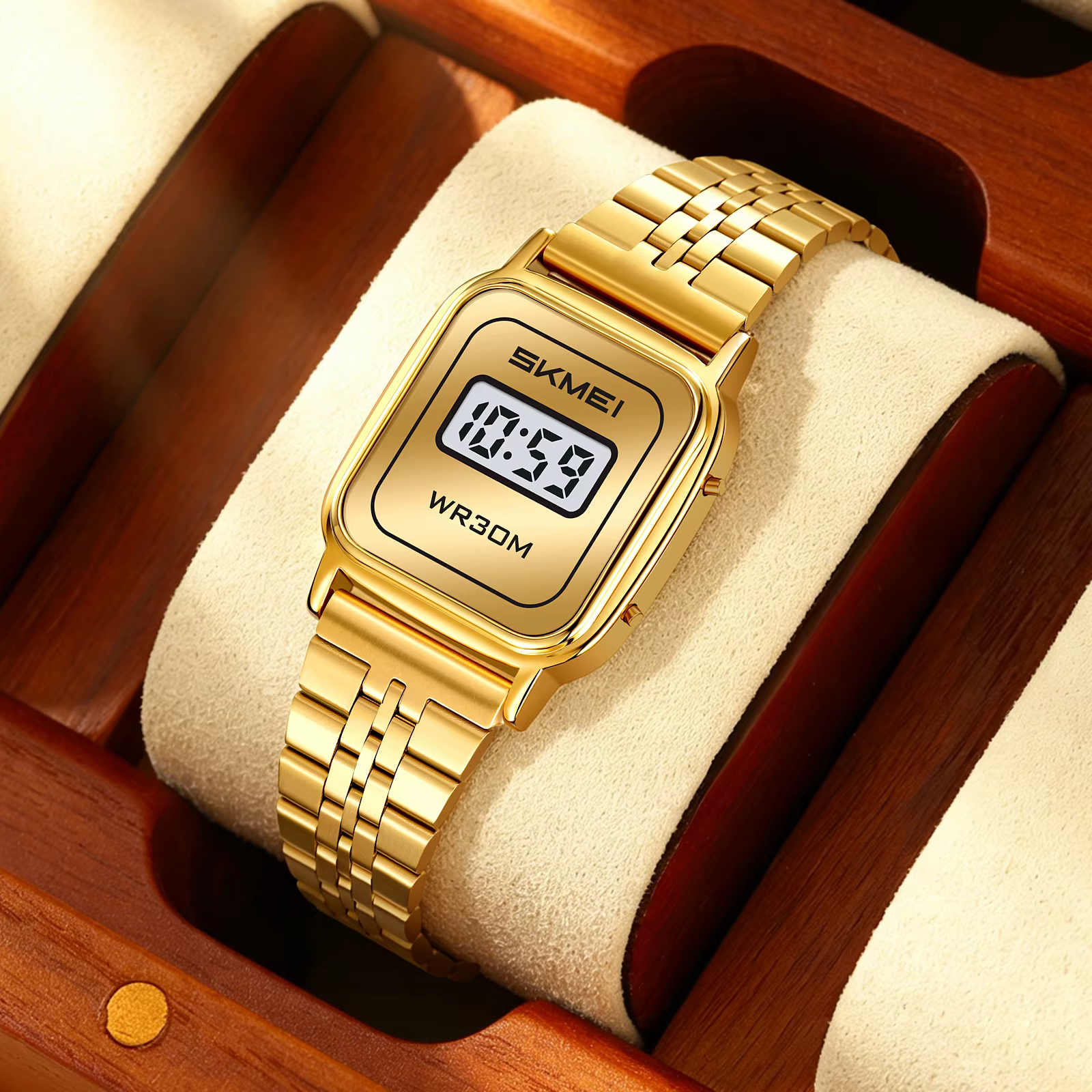 SKMEI 2589 Montre-bracelet numérique de luxe pour femme