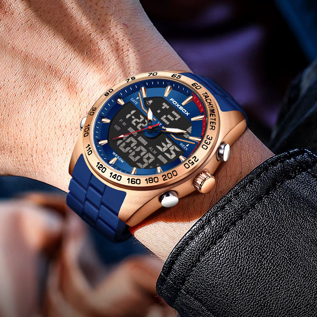 FOXBOX Top marque de luxe affaires montre numérique électronique pour hommes mode militaire étanche