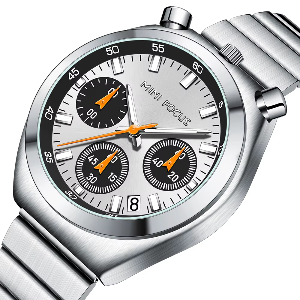 Montre MINI FOCUS en quartz argent et vert pour femme