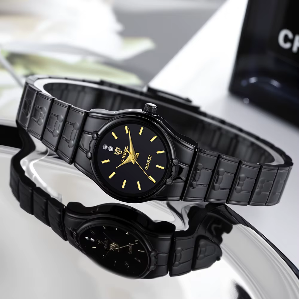 LIEBIG mode Quartz femmes montre-bracelet femme de luxe en acier inoxydable bande originale étanche dames horloge montres Reloj Mujer