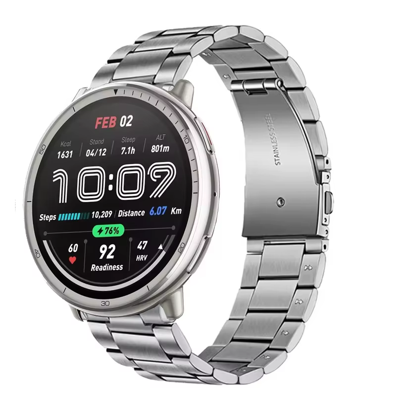 Bracelet en acier inoxydable pour Amazfit Active 2