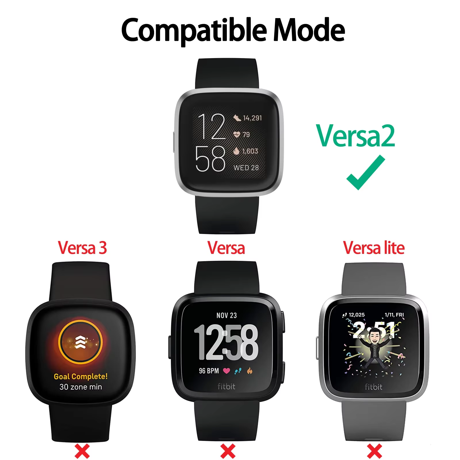 Chargeur USB rapide pour Fitbit Versa 2