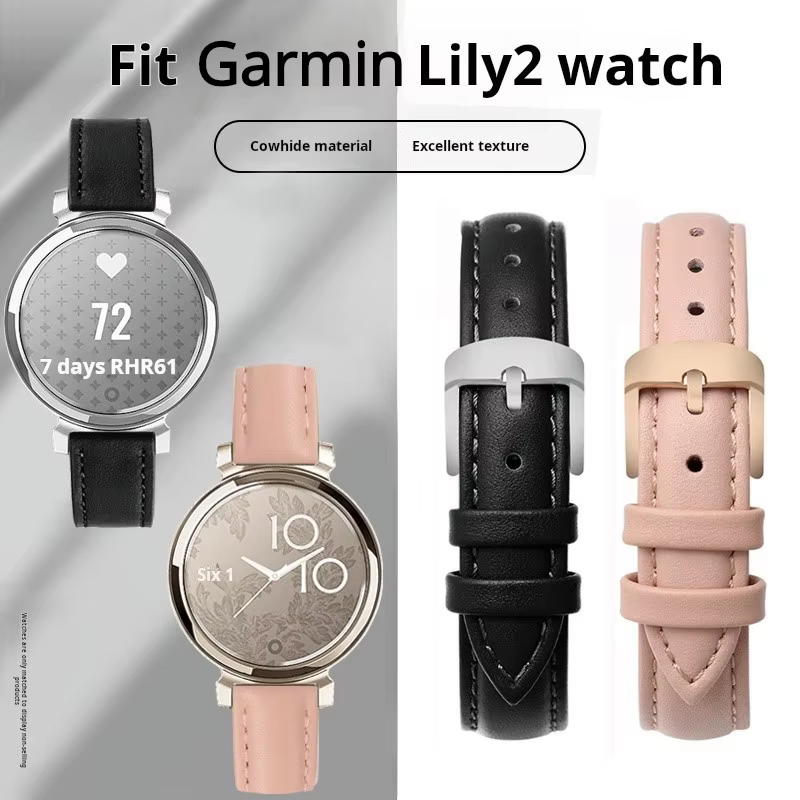 Pour Garmin nouvelle montre Lily2 Bracelet en cuir véritable Lily 2 Smartwatch femmes peau de vache