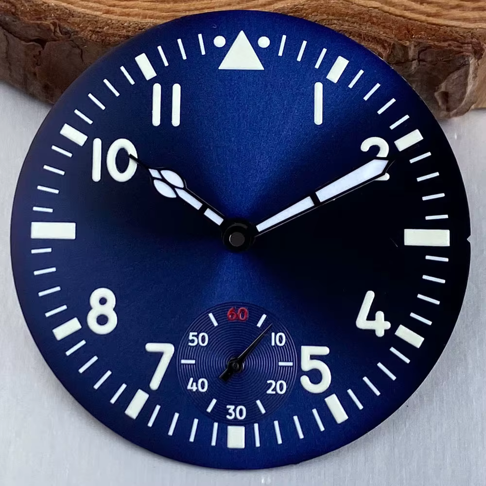 Nouveau cadran de montre noir, bleu, vert, blanc de 37 mm avec aiguilles pour mouvements Sea-gull ST3621 ETA 6498, pièces de montre, outils d'horloger