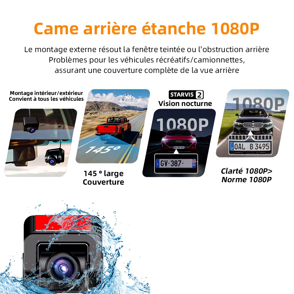 Acceo – caméra de tableau de bord de voiture 4G LTE connectée, suivi GPS en temps réel, vue en direct, enregistrement avant et arrière 2K, avertissement de Collision, détection humaine