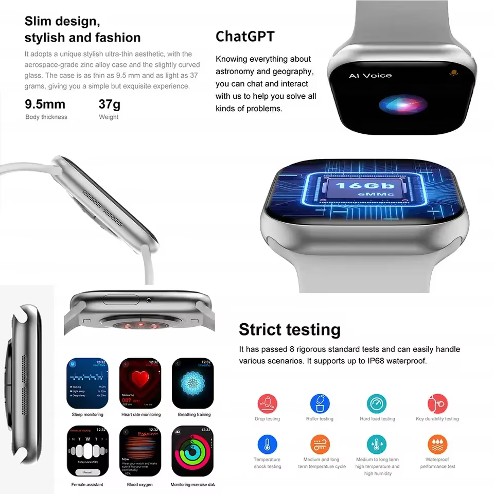 2026 GPS montre intelligente série 10 pour Apple Watch 10 mémoire musique vidéo Bluetooth appel étanche NFC Smartwatch pour Android iPhone