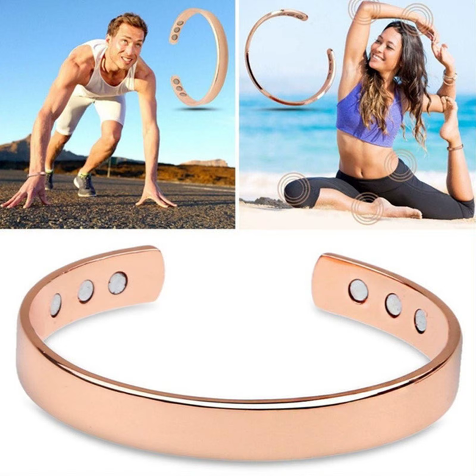Bracelet de Guérison pour Documents Magnétiques Unisexe, Biothérapie Contre l'Arthrite, Accessoire à la Mode, U1O7