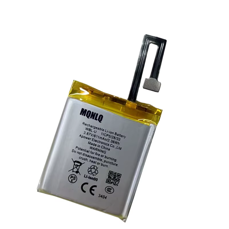 Batterie de remplacement WBL-U 3.87V 611mAh pour montre intelligente TicWatch Pro 5