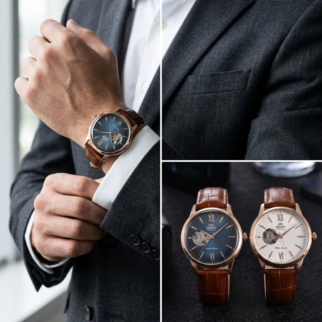 Montre automatique Orient Open Heart pour homme