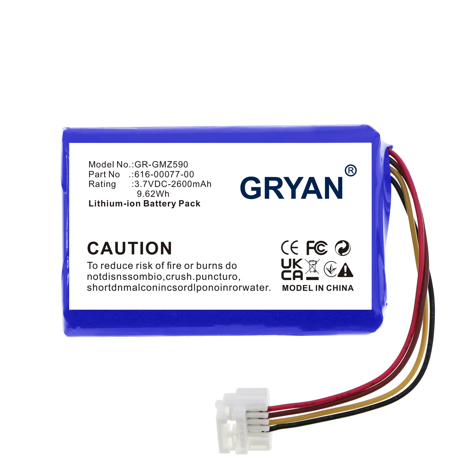 3.7V 2600mAh GPS, batterie de navigateur 616-00077-00 pour Garmin Zumo 590
