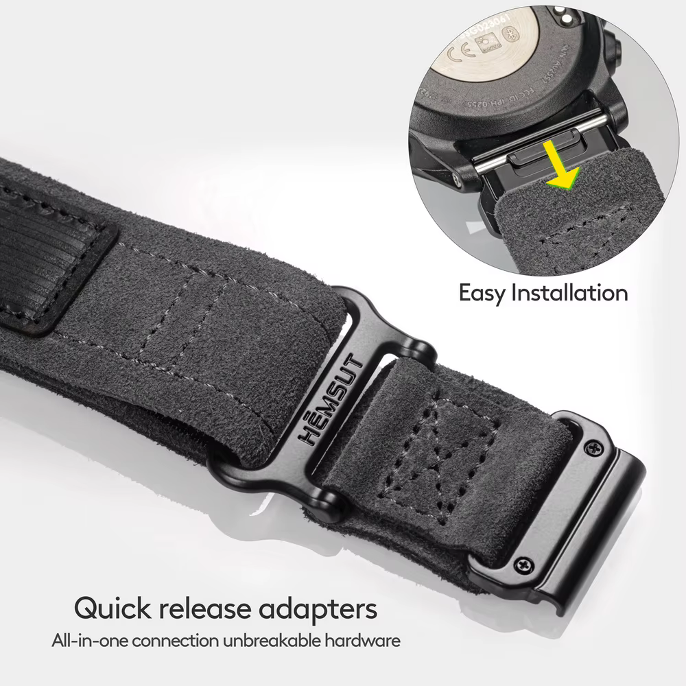 JAMEKER pour bracelet de montre en cuir Garmin Quickfit 20 22 26mm
