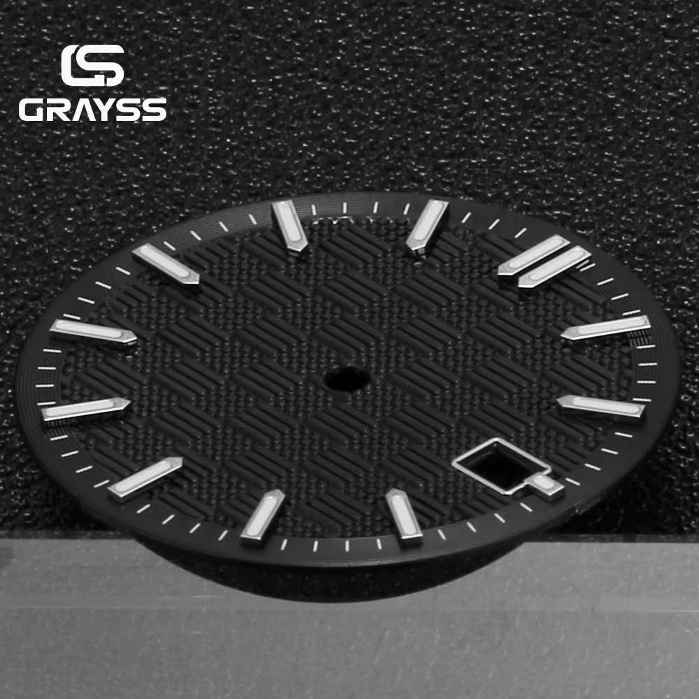 Cadran de montre stérile 31 mm bleu glace/vert/noir