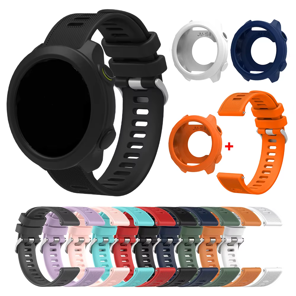 Bracelet en Silicone + étui de protection pour Garmin Forerunner 158 55