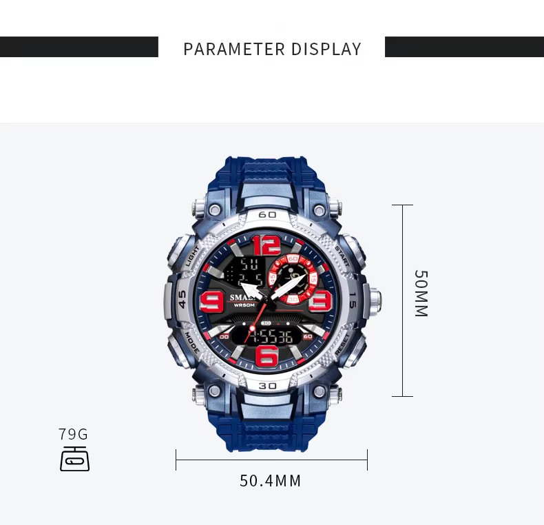 Montre à quartz étanche pour homme