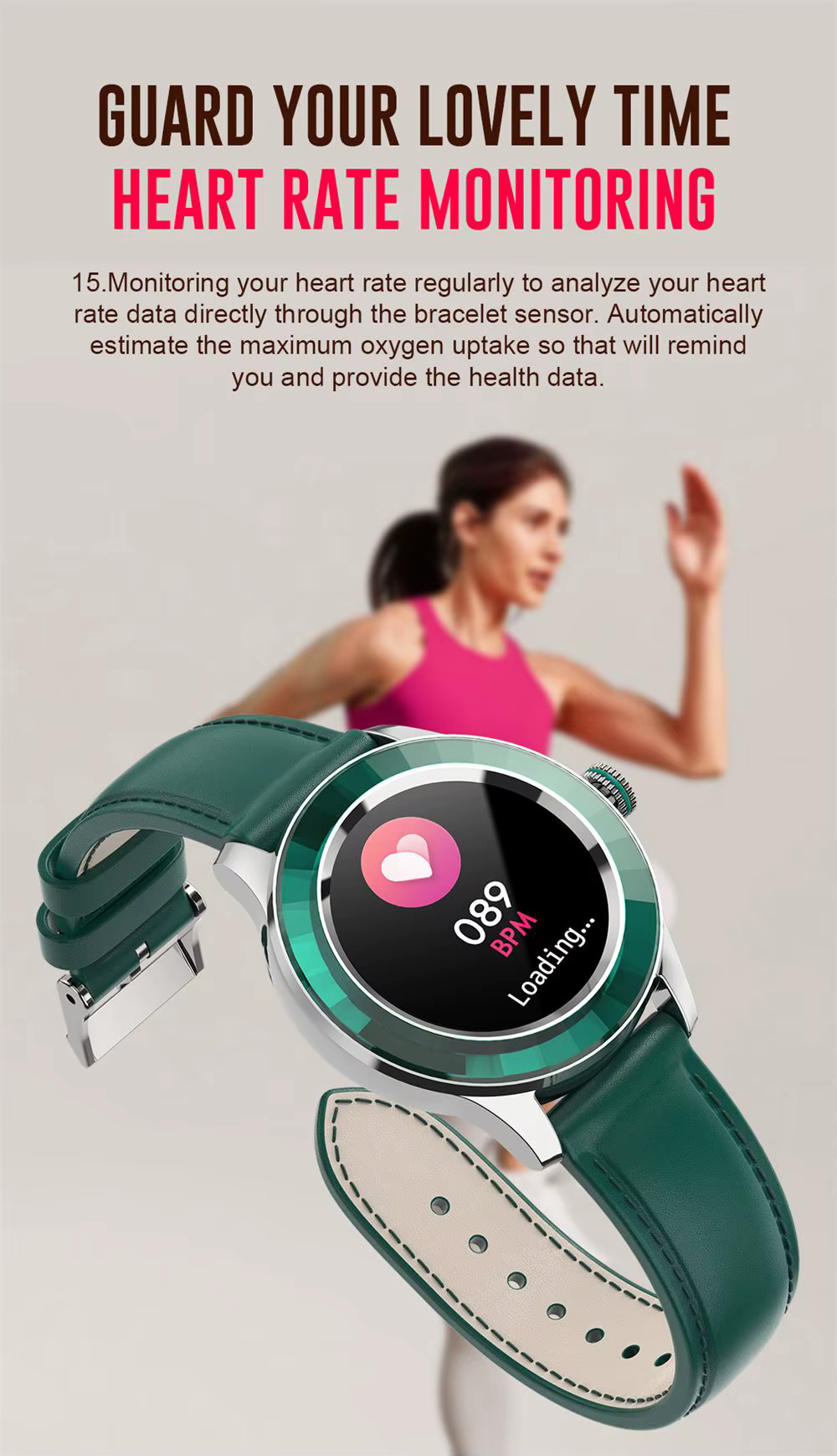 MISIRUN montre intelligente entièrement tactile écran rond