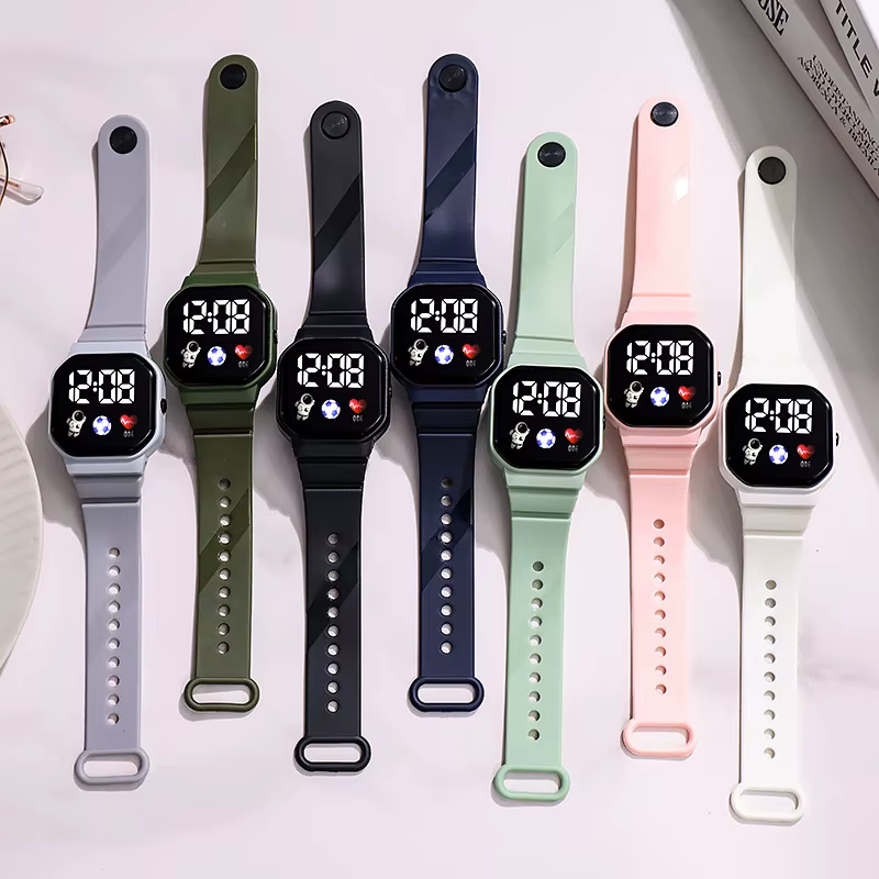 Montre de Sport numérique LED pour enfants