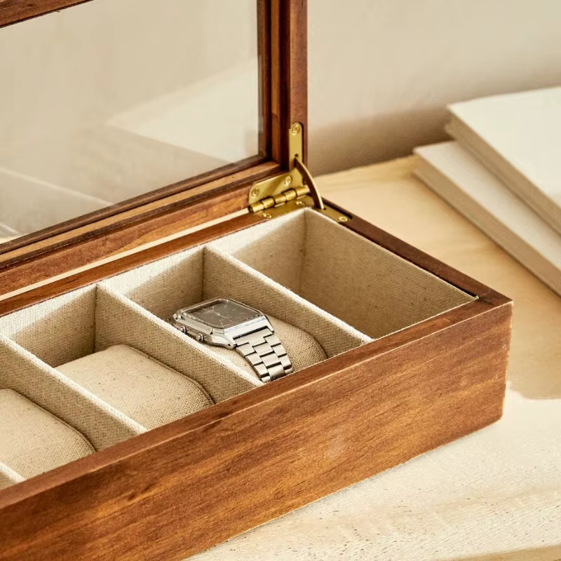 Boîtier de montre en bois personnalisé