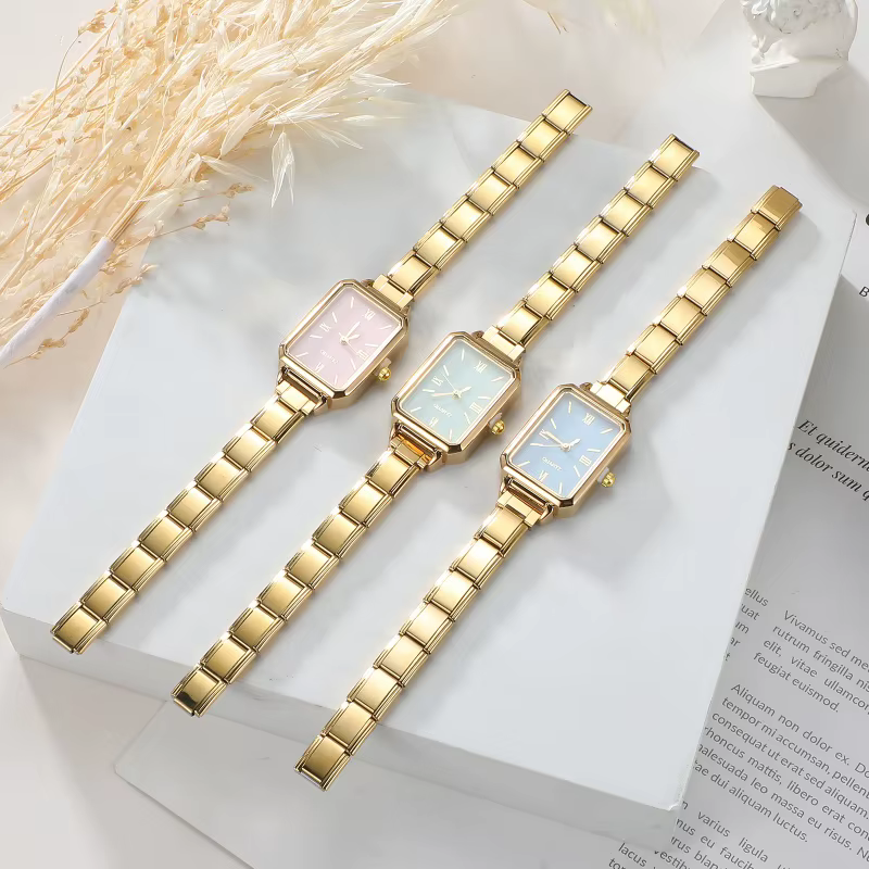 Bracelet de montre Simple en acier inoxydable pour femmes, pour étudiant, ami, femme, anniversaire, bijoux à bricoler soi-même, cadeau, vente en gros