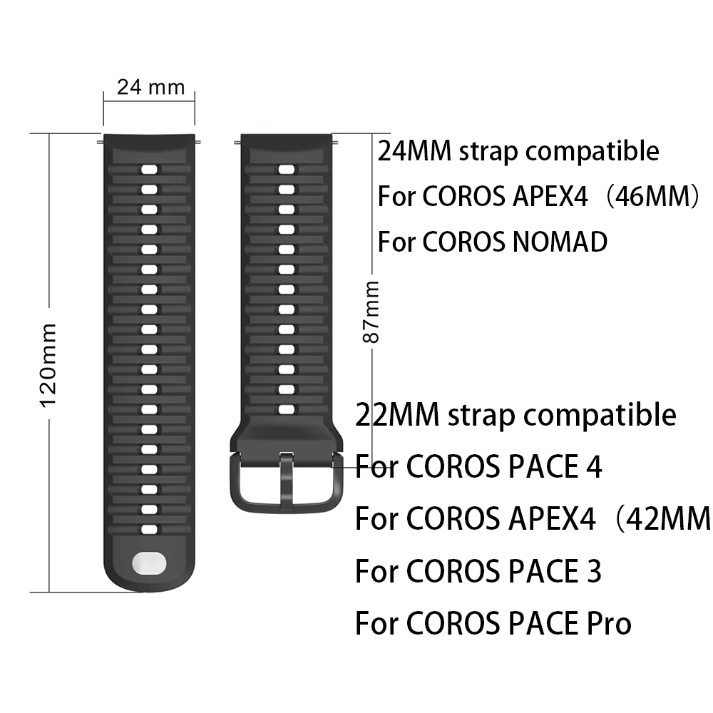 Bracelet de montre en Silicone pour COROS APEX 4