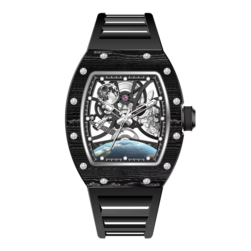 2026 nouveau design pagani hommes squelette montre haut de gamme en caoutchouc starp étanche lumineux mode tendance