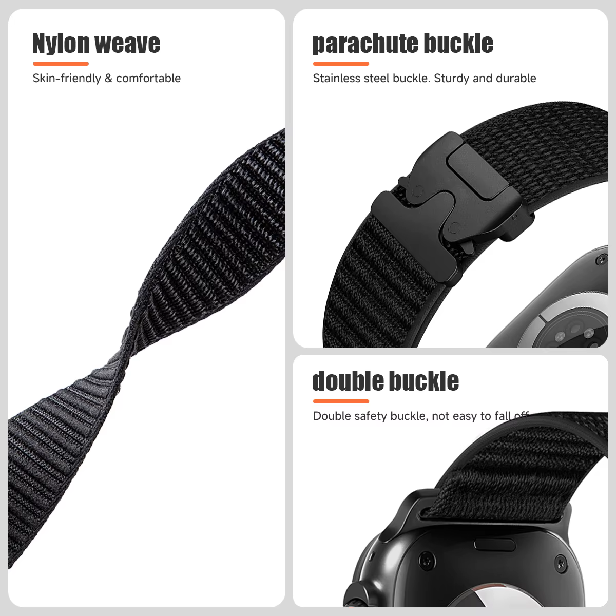 Bracelet en nylon tressé pour Apple Watch Ultra 3/2