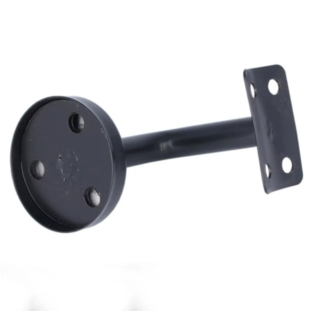 Support de main courante en acier inoxydable, fixation murale, robuste, haute qualité, finition noire, accessoire pour garde-corps d'escalier