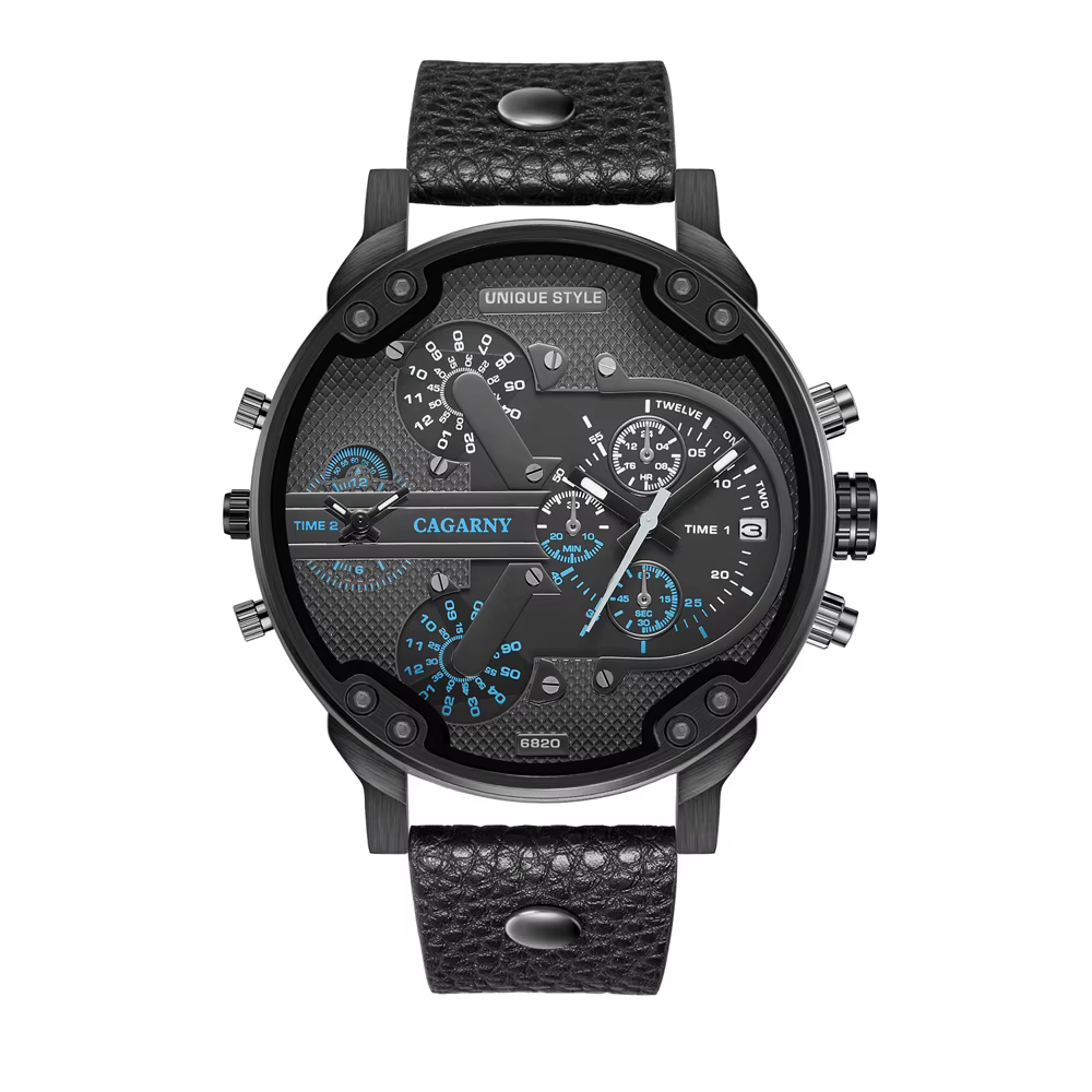 Montre classique à grand visage pour hommes