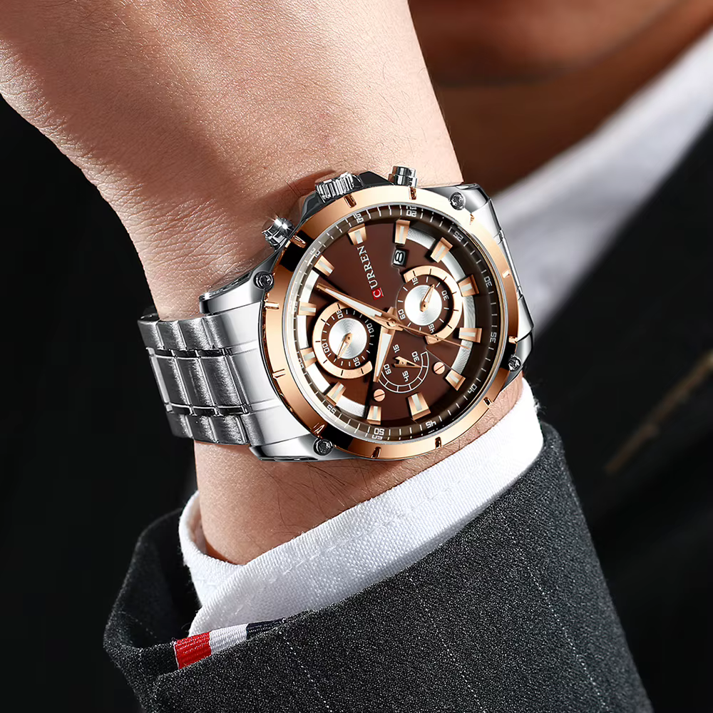 CURREN hommes montres haut tendance marque de luxe affaires automatique Date montre