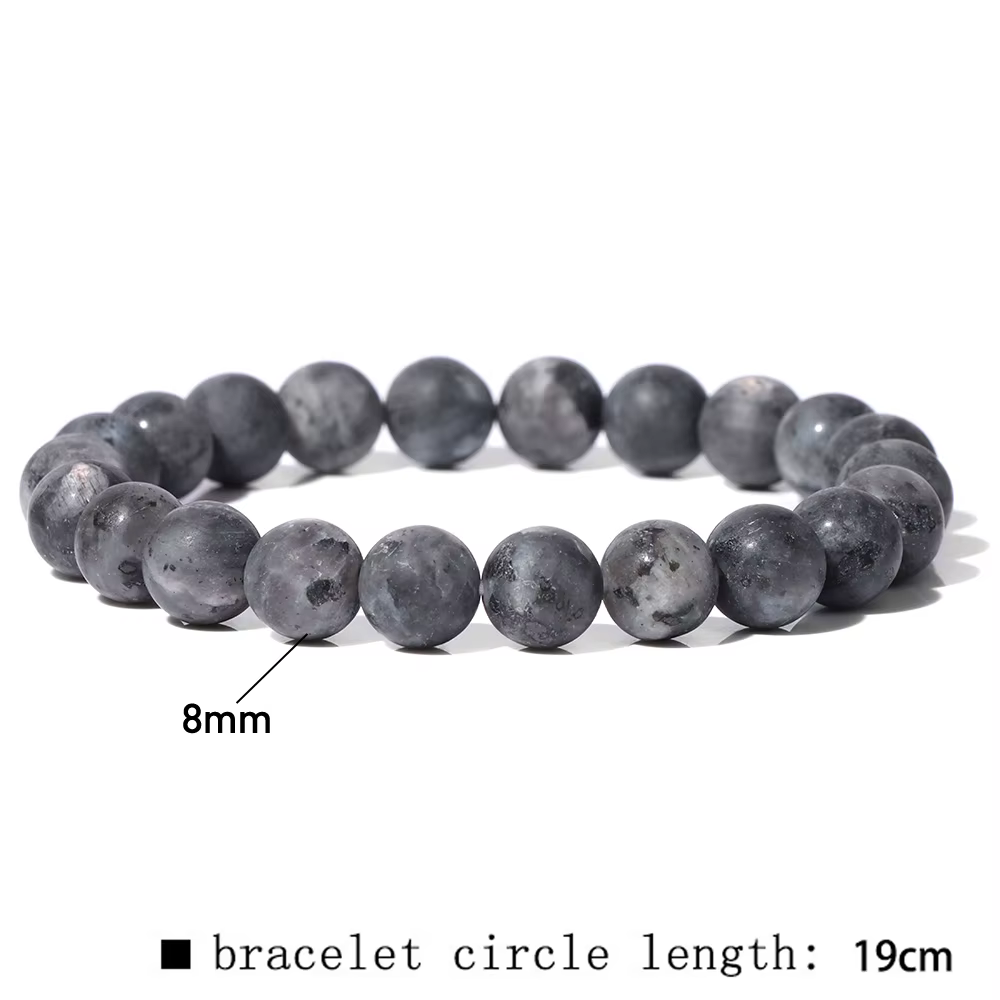 Bracelet en pierre naturelle noire et blanche de 8mm, fait à la main, en opale mate, perles, énergie, Yoga, pour hommes et femmes, bijoux cadeau