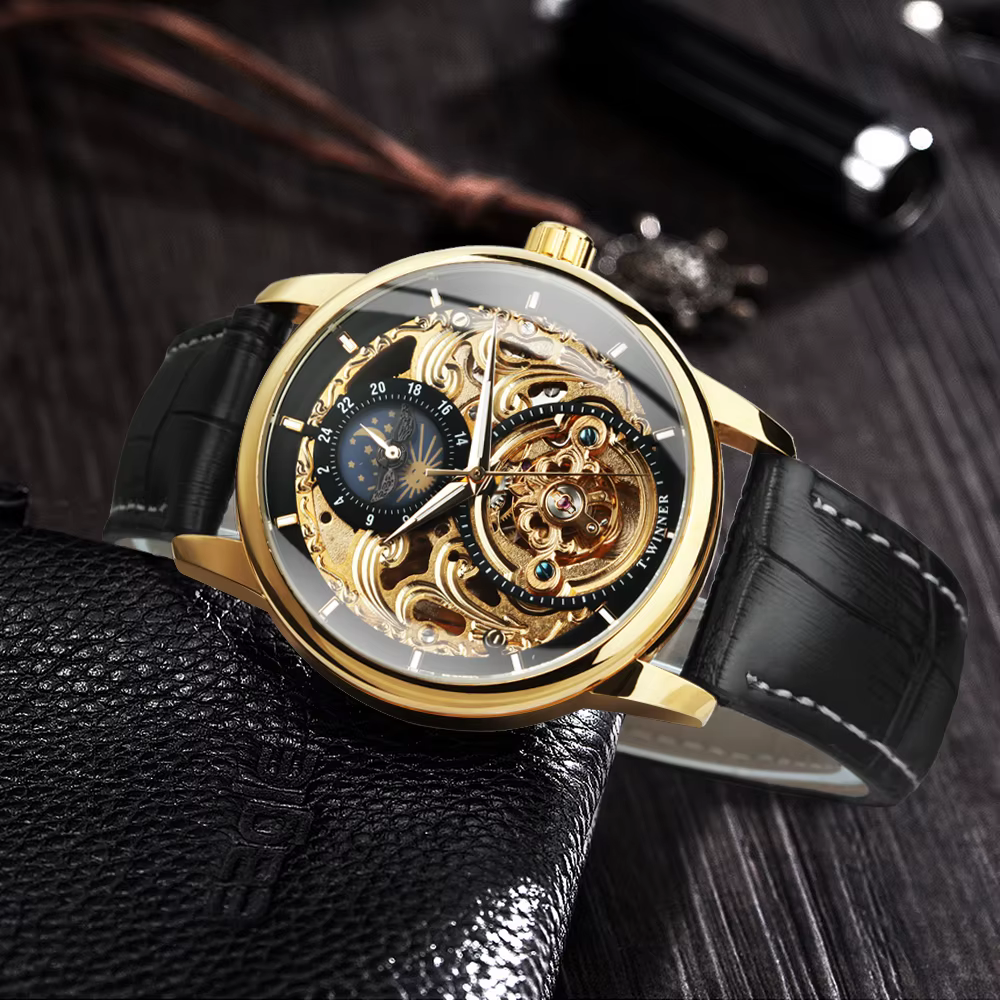 Montre de luxe à tourbillon pour homme