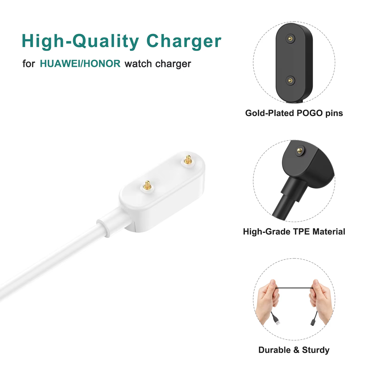 Station de câble de chargeur sans fil pour Huawei Band 8 7 6 Pro Watch Fit 2 Mini