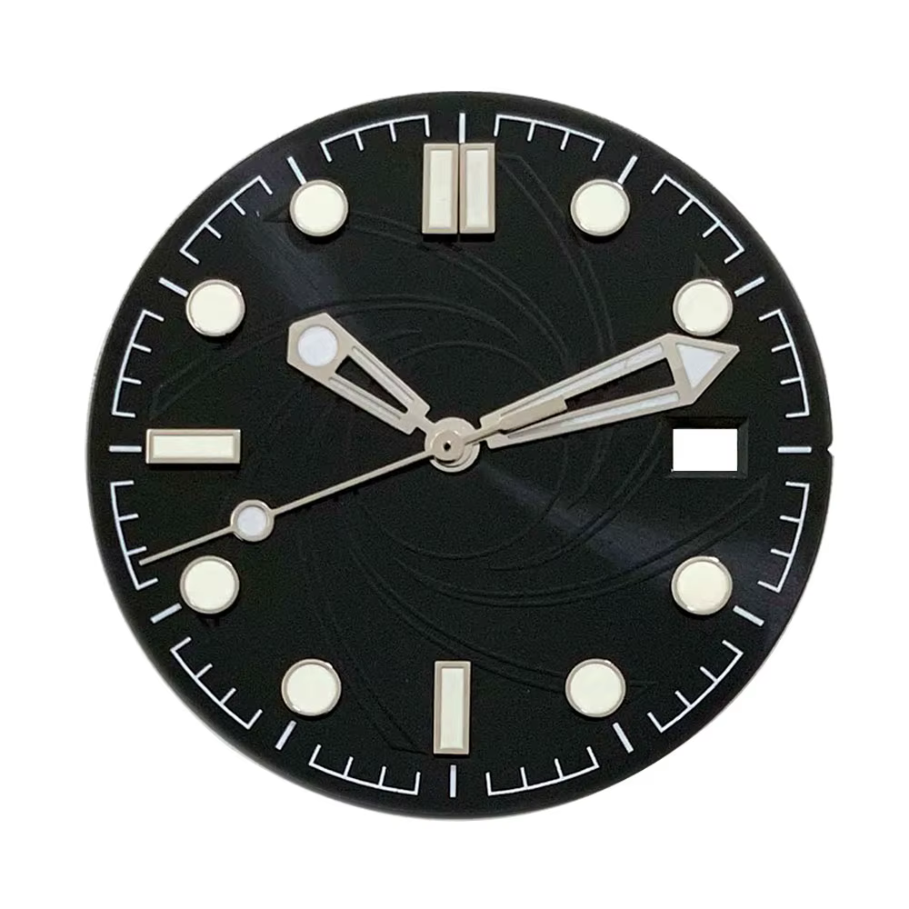 Cadran de montre lumineux vert 31 mm pour mouvement NH35