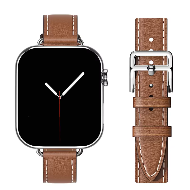 Bracelet en cuir double tour pour Apple Watch