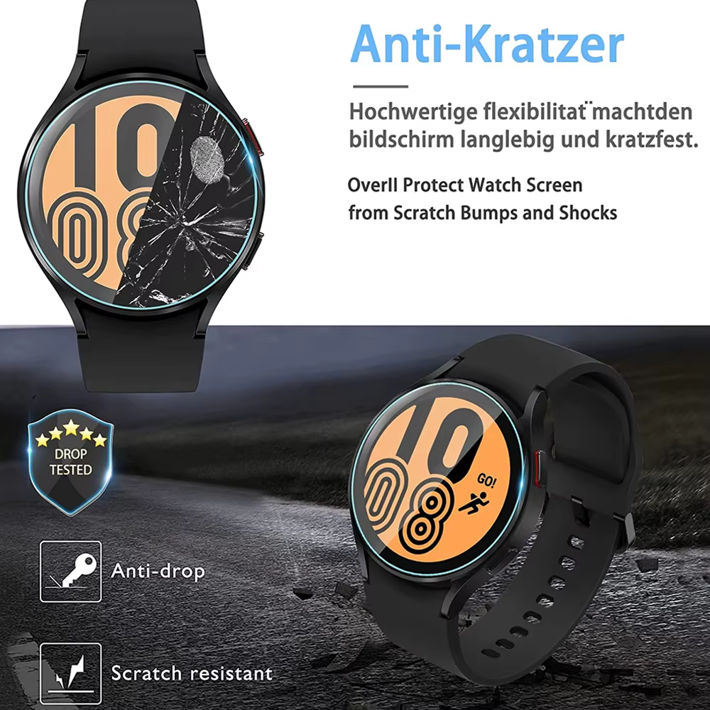Verre trempé pour Samsung Galaxy Watch 5 Pro/5/4 40mm 44mm protecteur d'écran anti-rayures
