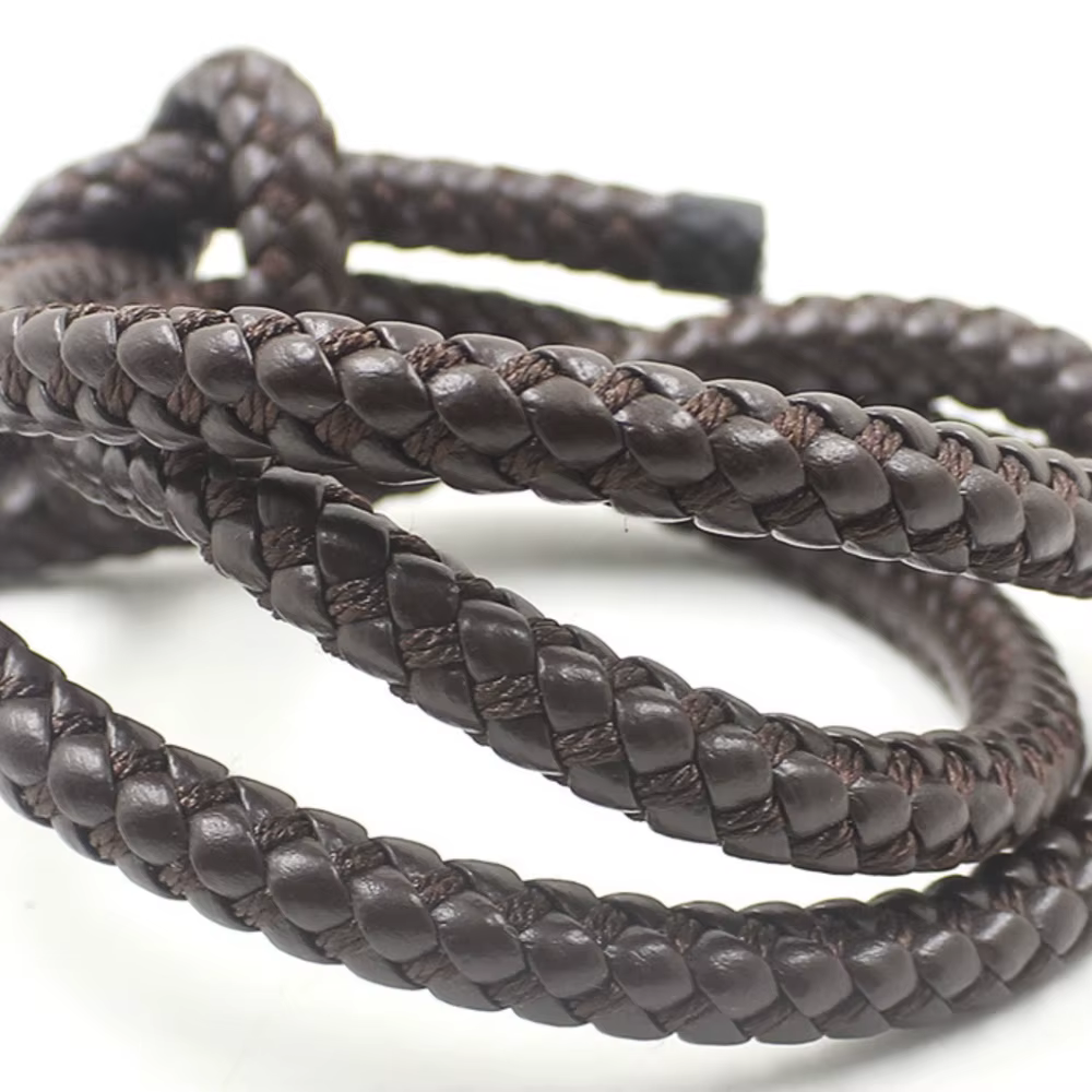 Bracelet Rond Tressé en Cuir PU